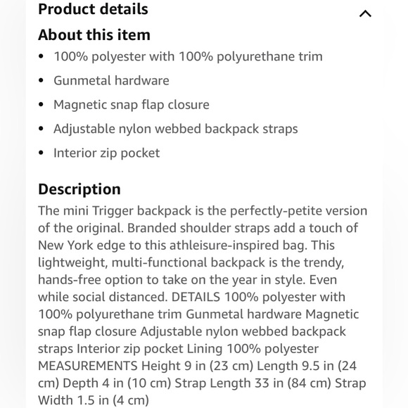 Botkier black mini Trigger backpack. - Picture 3 of 10